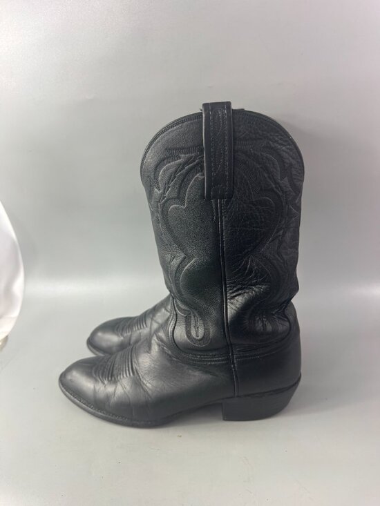 Lucchese 2000 Black Calf Skin Leather Western Boots Men Size 8 1/2 EE main image 11